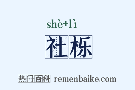 社栎是什么意思的图片